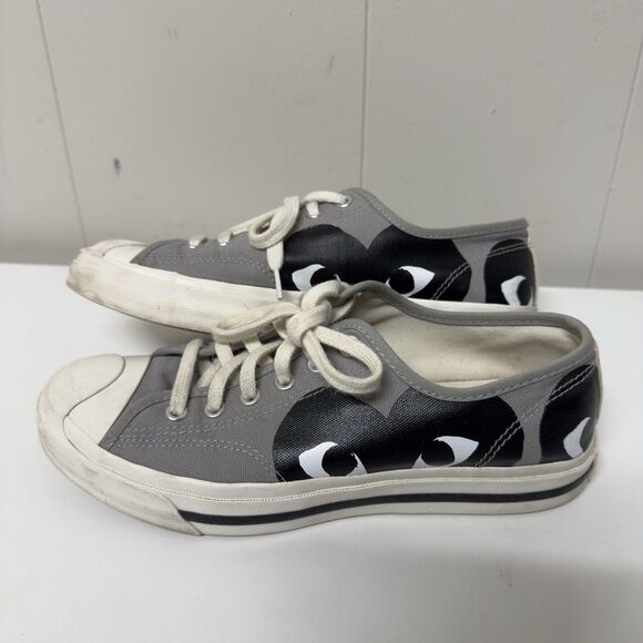 Converse Comme des Garçons PLAY x Jack Purcell Drizzle Black Men 6 Women 7.5 GUC - Picture 3 of 11